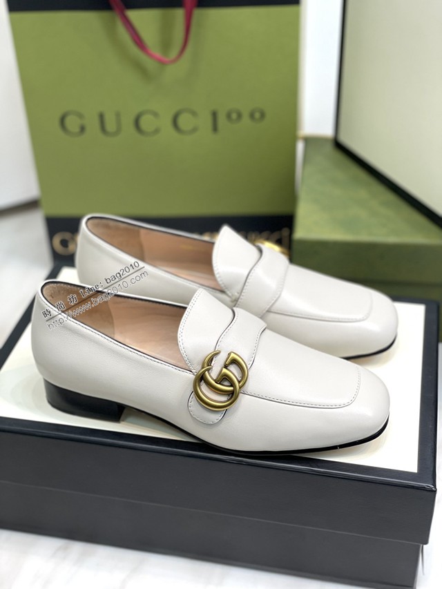 gucci女士羊皮鞋單鞋 古馳2020春夏專櫃新款休閒皮鞋 dx2896